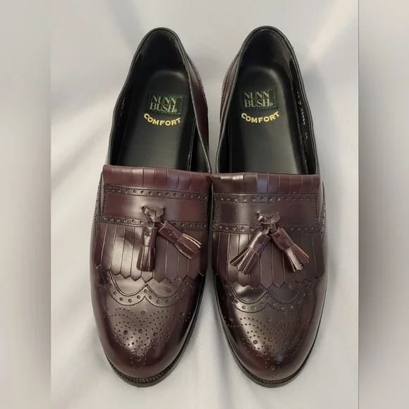 Nunn Bush Comfort Burgundy Tassel Loafers Size 12M - Picture 4 of 11